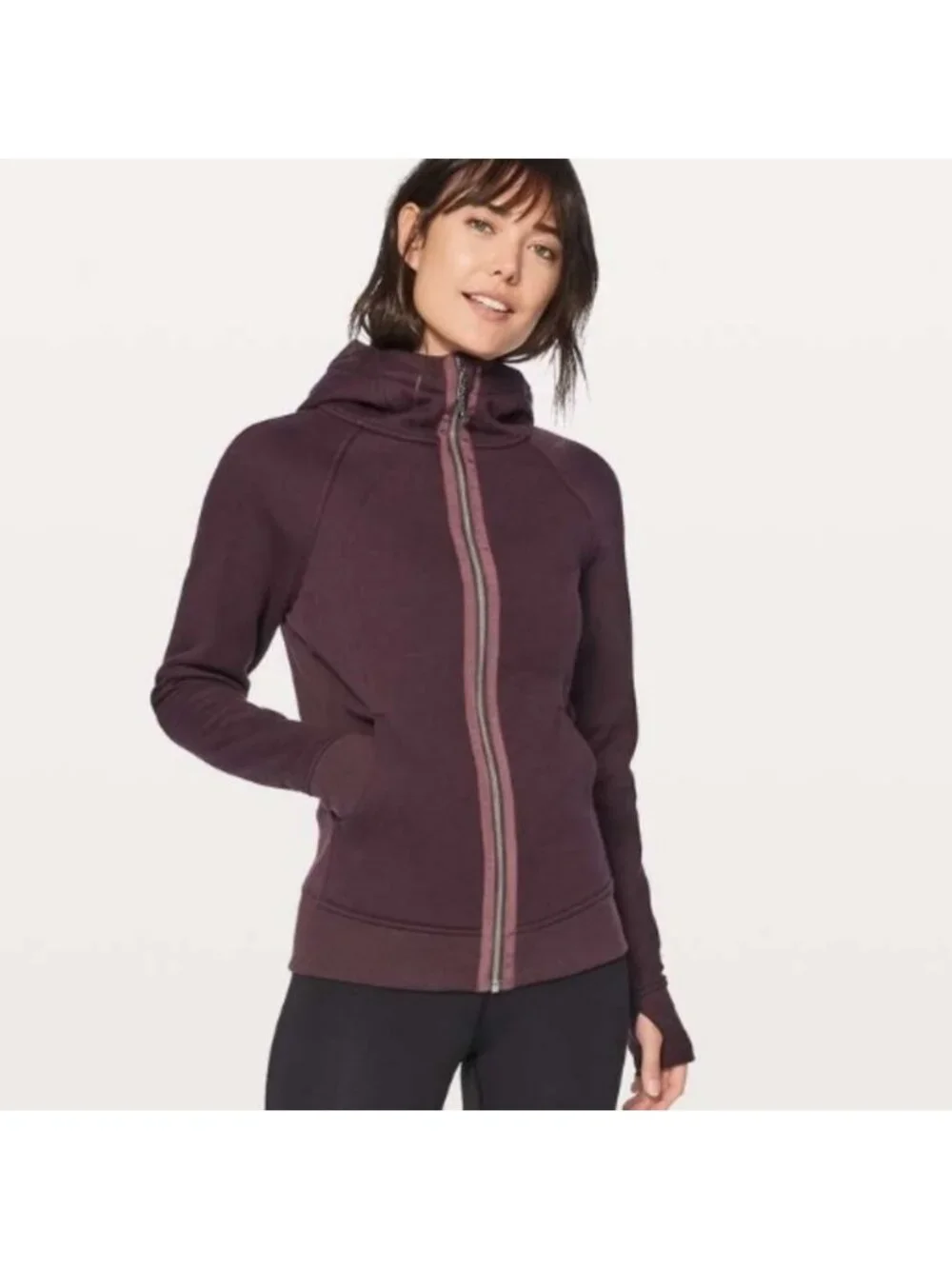 Lululemon Light As Warmth Scuba Black Cherry